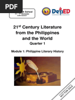 21 Century Literature From The Philippines and The World: Quarter 1