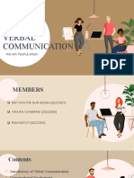 Powerpoint of Verbal Communication: The Way People Speak