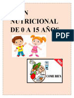 Plan Nutricional de 0 A 15 Años