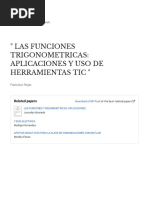 Las Funciones Trigonometricas: Aplicaciones y Uso de Herramientas Tic "