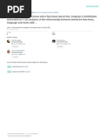 Un Análisis de Las Relaciones Entre Funciones Ejecutivas, Lenguaje y Habilidades Matemáticas