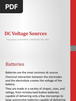 DC Voltage Sources: Prepared By: Alexander T. Montero, Ree, Rme