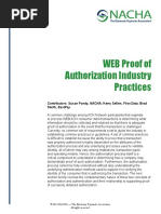 WEB Proof of Authorization Industry Practices