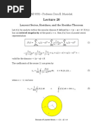 Laurent Series, Residues, and The Residue Theorem: AE 5332 - Professor Dora E. Musielak