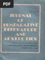 Journal of Comparative Literature and Aesthetics, Vol. XI, Nos. 1-2, 1988