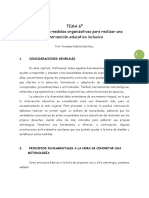 TEMA 6º Estrategias o Medidas Organizativas para Realizar Una Intervención Educativa Inclusiva