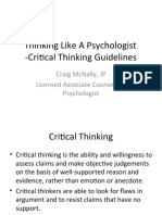 Wk. 2 - Thinking Like A Psychologist Critical Thinking