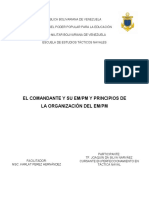 Trabajo #3 El Comandante y Su Em-Pm y Principios de La Organización Del Em-Pm