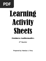 Learning Activity Sheets: Business Mathematics