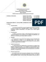 Tarea I Servicio Comunitario