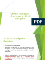 Artificial Intelligence - Branches of Artificial