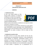 Práctica #3 Extracción de Aceite de Oliva: Guia de Laboratorio de Industrias de Grasas Y Aceites