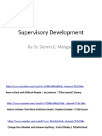 Supervisory Development: by Dr. Dennis E. Maligaya