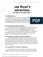 Jose Rizal's Retraction: This Study Resource Was