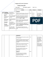 Lesson Plan 2 - April 2nd - 9th