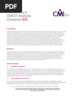 CMI (2011) - Performing A SWOT Analysis