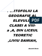 Portofoliu La Geografie Al Elevului Clasei A Viii