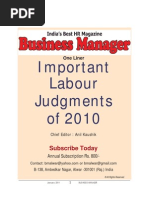 Imp. Labour Judgments - 2010