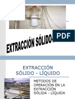 Extracción Sólido - Líquido Metodos de Operación en La Extracción Sólida - Líquida