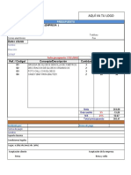 Modelo Presupuesto en Excel