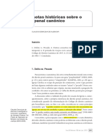 Algumas Notas Históricas Sobre o Processo Penal Canônico