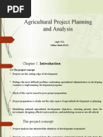 Agricultural Project Planning and Analysis: (Agec 522) Million Sileshi (PH.D)