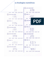 Practica de Analogias Numéricas