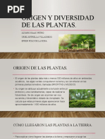 Origen y Diversidad de Las Plantas