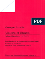 BATAILLE, Georges 1985 Visions of Excess Selected Writings