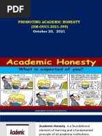 Promoting Academic Honesty (DM-OUCI-2021-395) : October 20, 2021