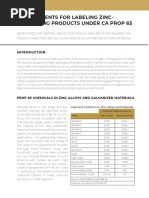 Requirements For Labeling Zinc-Containing Products Under Ca Prop 65