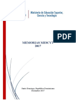 2017 Memoria Institucional Ministerio de Educación Superior, Ciencia y Tecnología