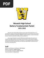 Wasatch High School Battery Fundamentals Packet: Staff