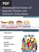 Philosophical Bases of Special Needs and Inclusive Education