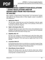 Appendix 18 para Rowing Competition Regulations - Event Regulations And/Or Departures From The Fisa Rules of Racing