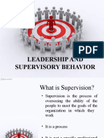 Leadership and Supervisory Behavior