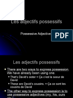 Les Adjectifs Possessifs