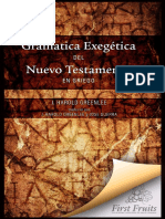 Gramatica Exegética Del Nuevo Testamento en Griego