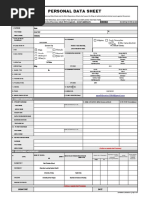 CS Form No. 212 Personal Data Sheet Revised