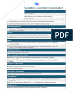 Paediatric Respiratory Examination: OSCE Checklist