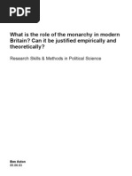 What Is The Role of The Monarchy in Modern Britain