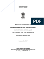 Manual For Recondioning of MM Steel Points & Crossings