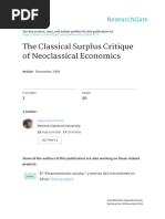 La Crítica Clásica Del Excedente Fiorito, Eco Secularización