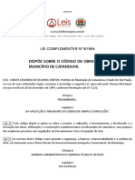 Lei Complementar 8 1994 de Catanduva SP - Código de Obras