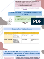 Extracto Seco Total y Contenido de Materia Grasa en Quesos