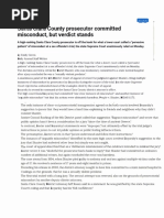 Prosecutorial Misconduct: Jeff Rosen District Attorney Subordinate Jay Boyarsky - Santa Clara County 