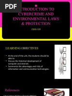 Introduction To Cybercrime and Environmental Laws & Protection