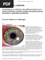 Corona Iridiana en Iridiología - Iriscopio Digital - Iridiología