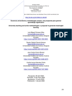 Docencia Universitaria y Metodologías Activas Una Propuesta para Generar Aprendizaje Significativo.