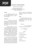 Blackbody Radiation Experiment 7